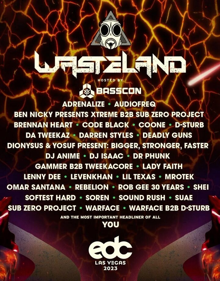 EDC Las Vegas 2023 Lineup - wasteLAND