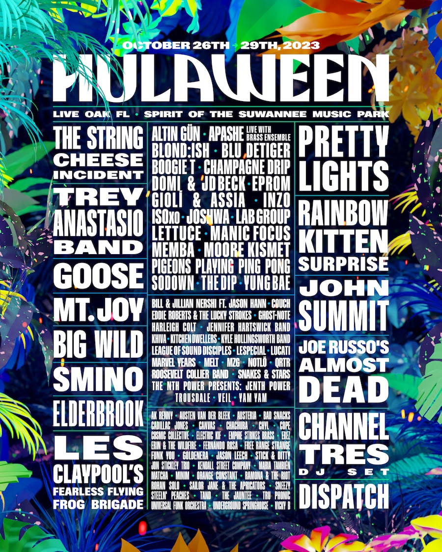 Suwannee Hulaween Releases JawDropping Lineup for 10th Anniversary