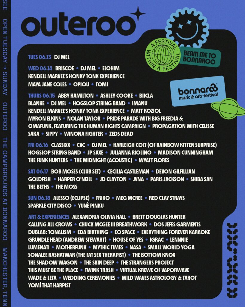 Bonnaroo 2023 - Outeroo Lineup