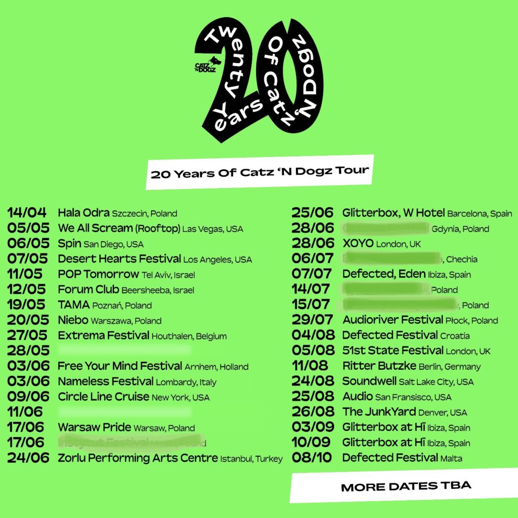 20 Years Of Catz 'n Dogz Tour Schedule