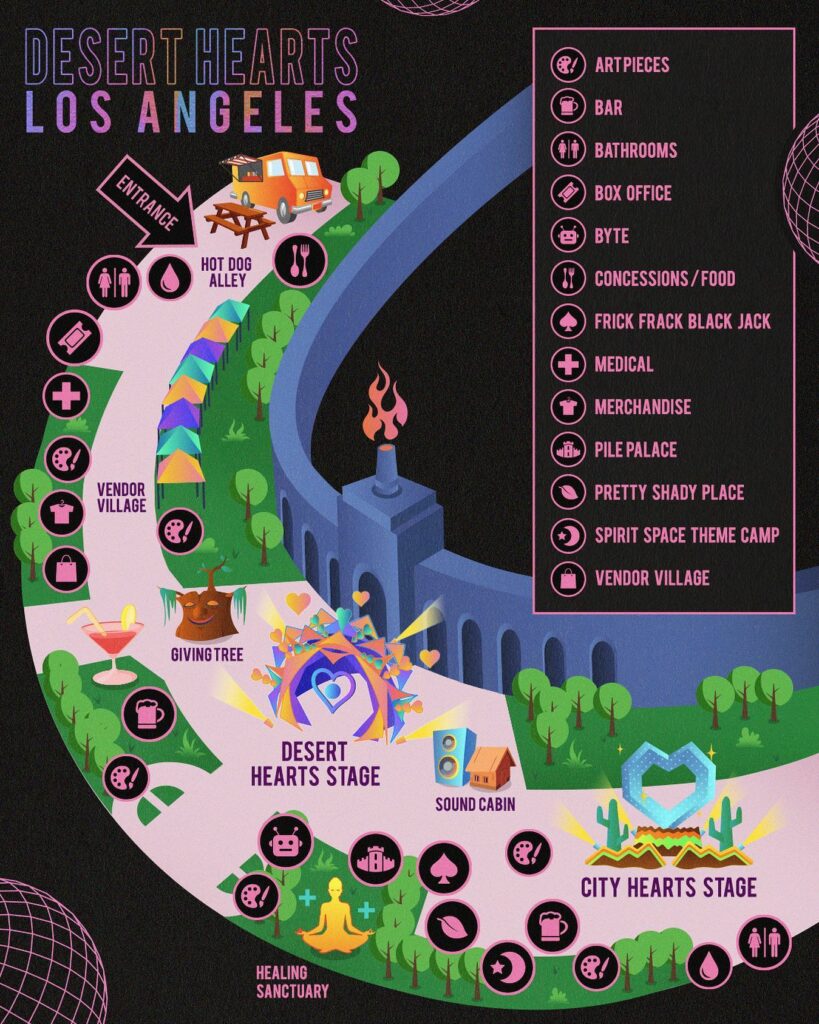 Desert Hearts LA 2023 Map