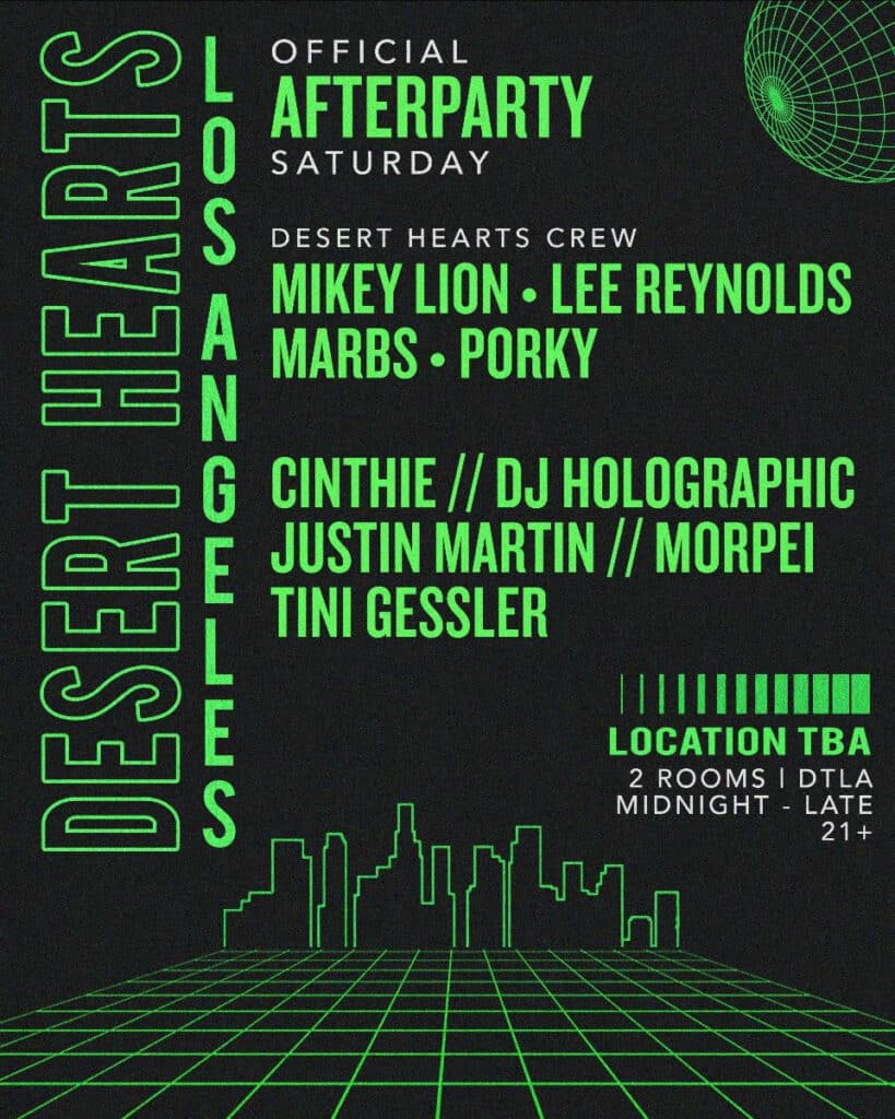 Desert Hearts LA Afterparty 2023 - Lineup