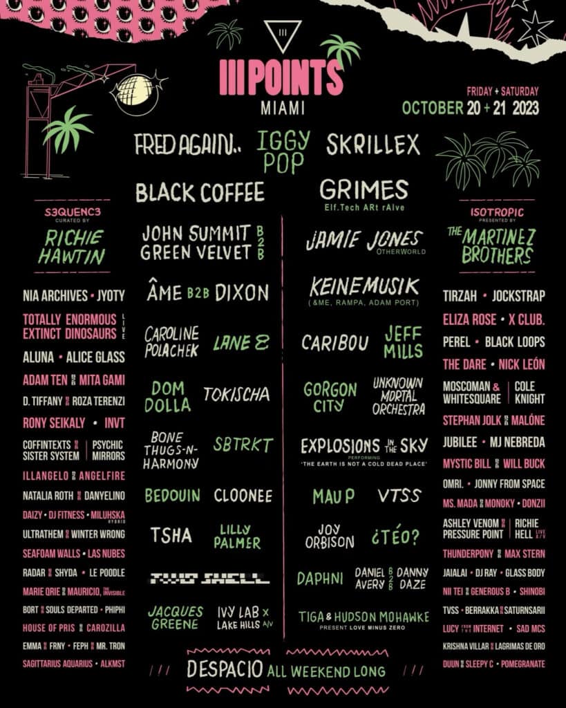 III Points Miami 2023 - Full Lineup
