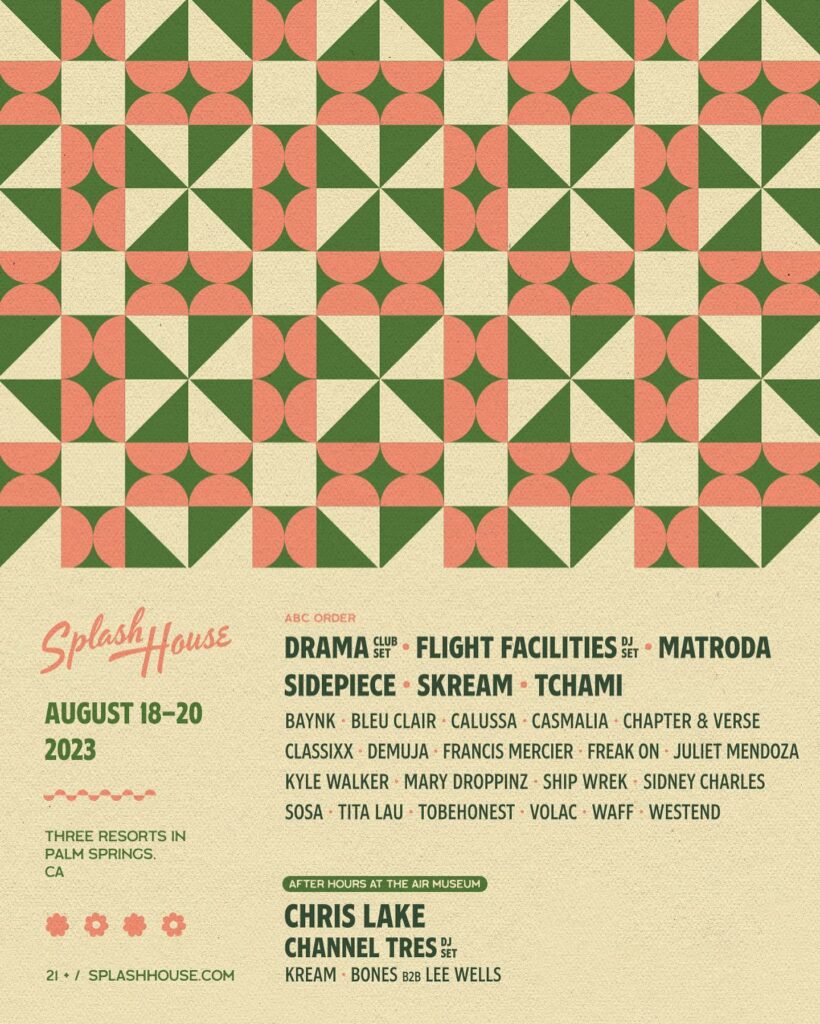 Splash House August 2023 Lineup (Weekend 2)