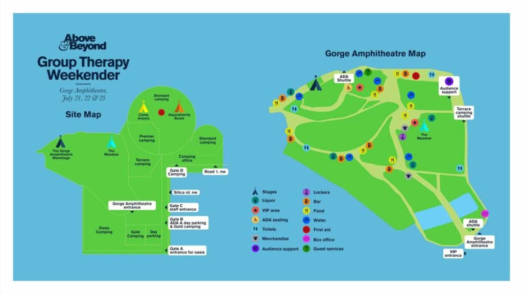 Group Therapy Weekender 2023 Map