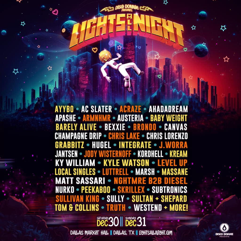 Lights All Night 2023 - Initial Lineup
