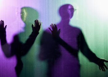 The Chemical Brothers shadows hands glass