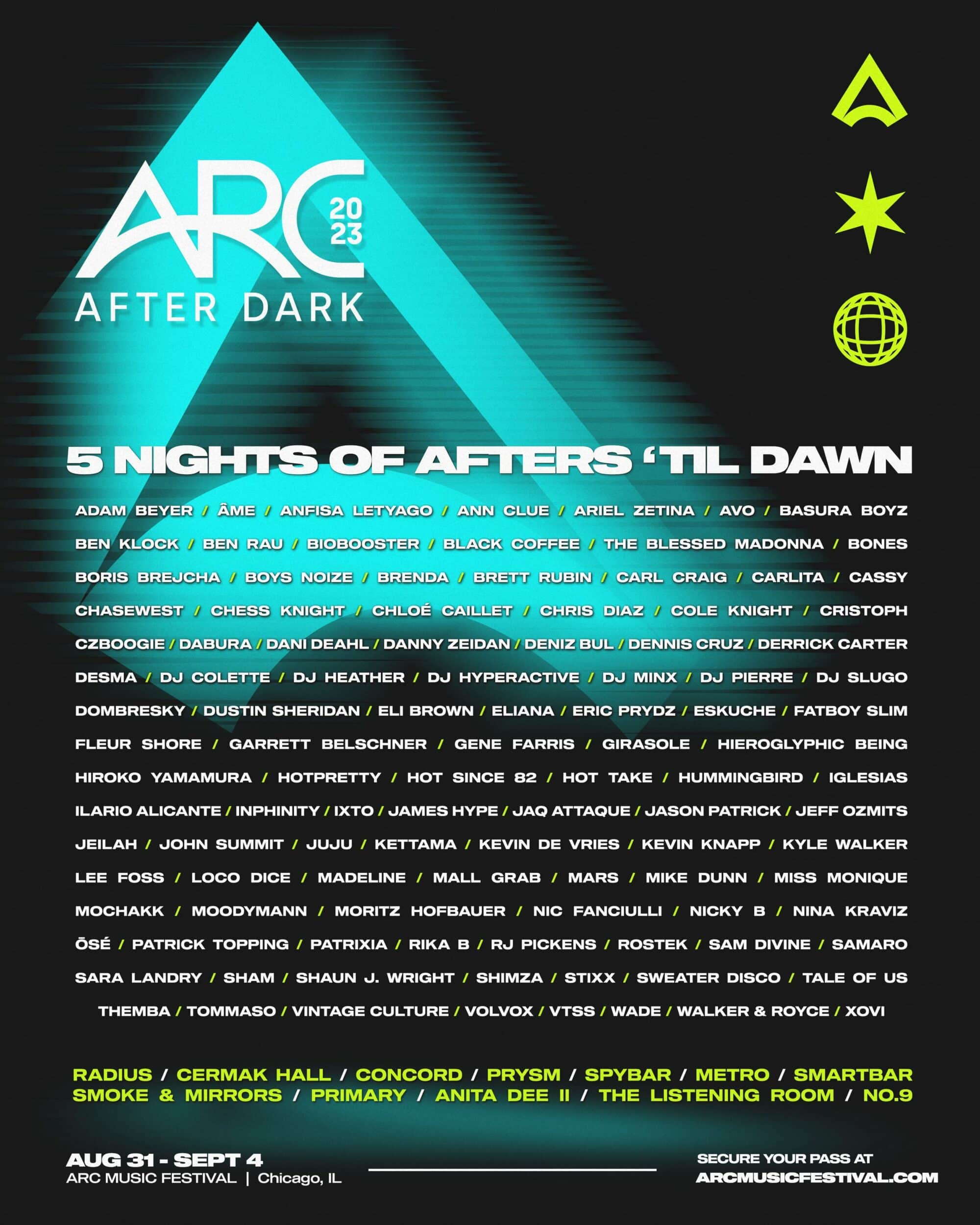 ARC Music Festival Unveils Five Nights of 2023 After Dark Shows EDM