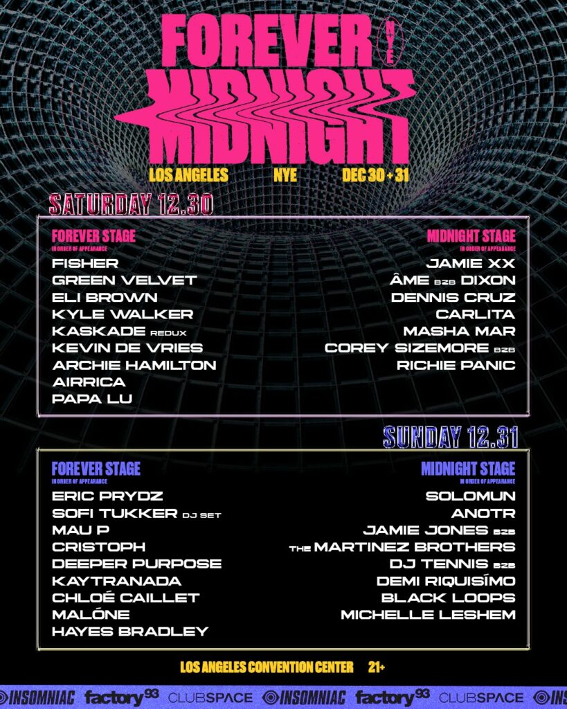 Forever Midnight 2023 Lineup - Los Angeles