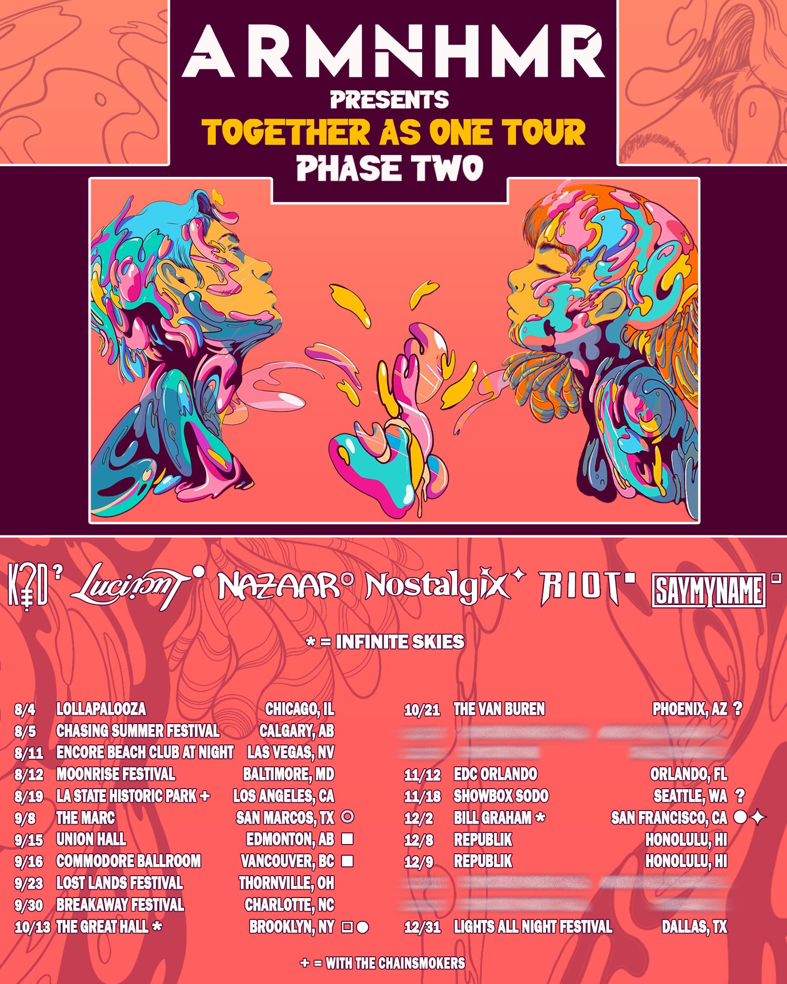 ARMNHMR Together As One Tour 2023 – Phase Two Dates & Venues
