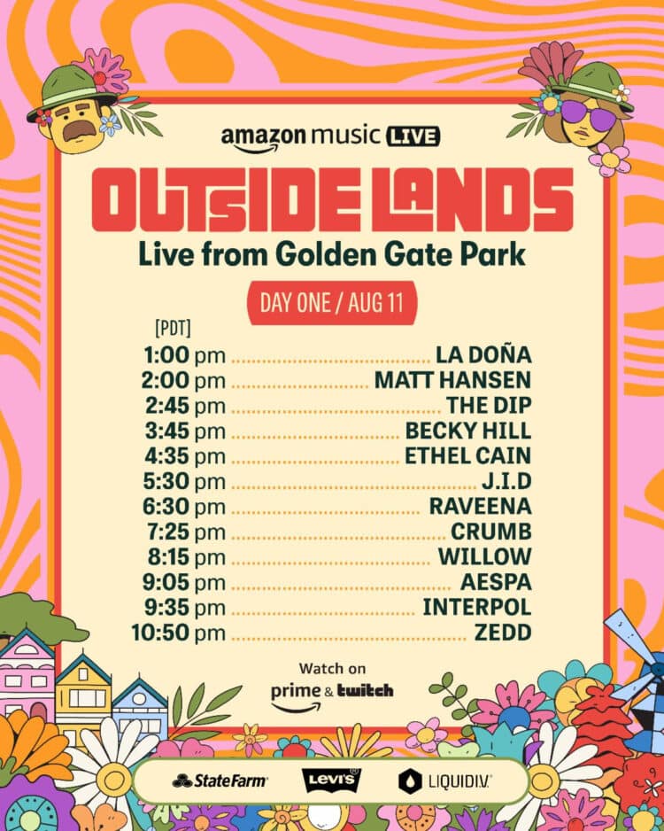 Outside Lands 2023 Live Stream Schedule & Info EDM Identity