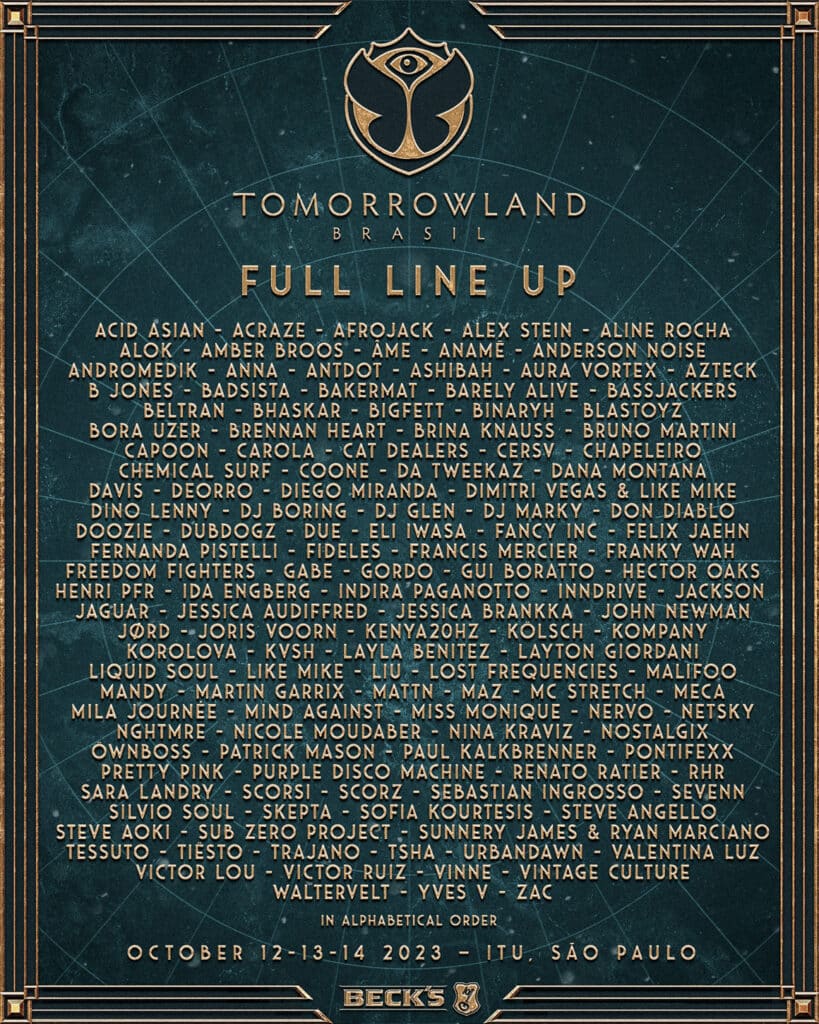 Tomorrowland Brasil 2023 – O line-up completo
