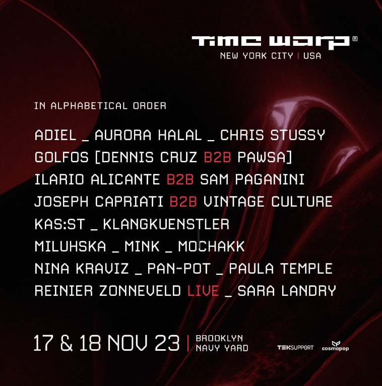 Time Warp USA / Time Warp NYC 2023 - Lineup
