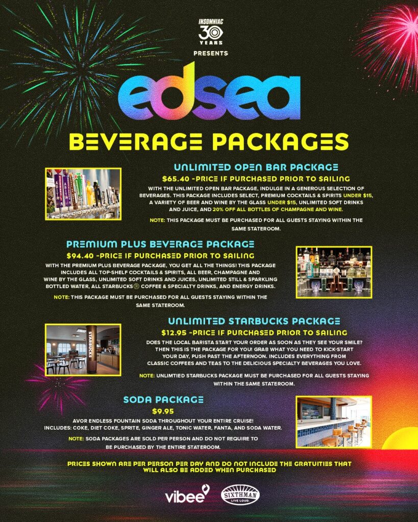 EDSea 2023 Beverage Packages