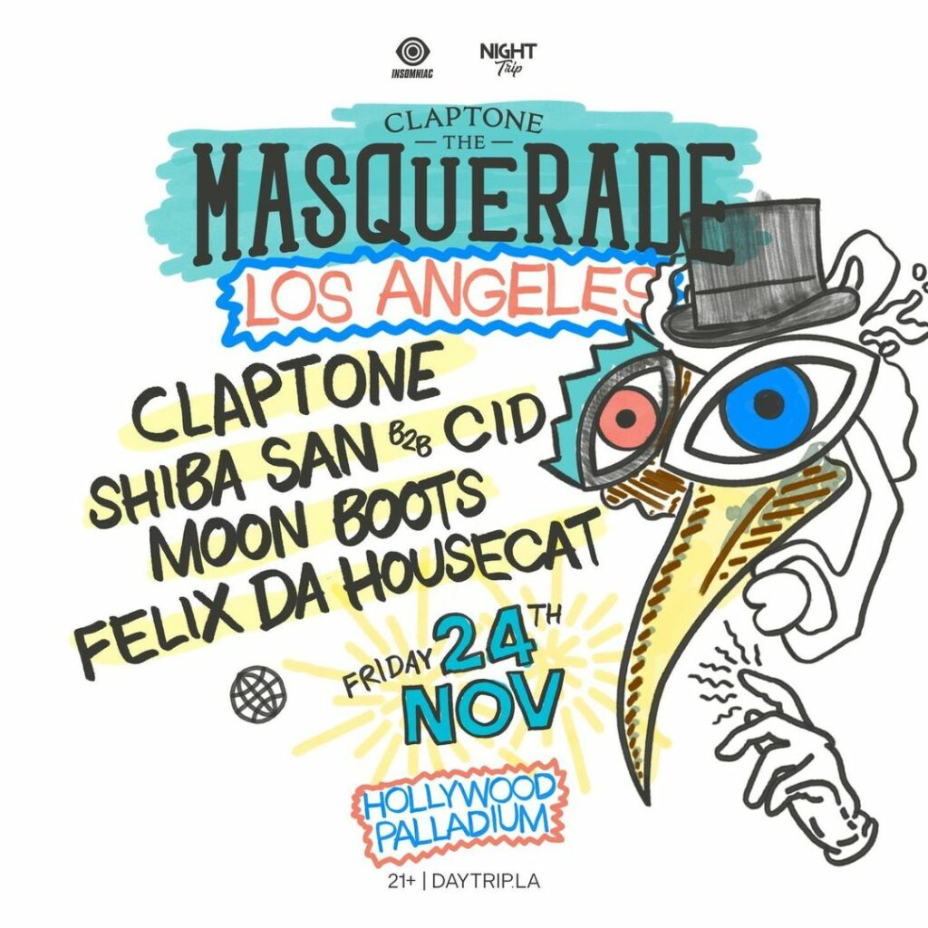 Claptone Presents The Masquerade Los Angeles 2023 - Lineup