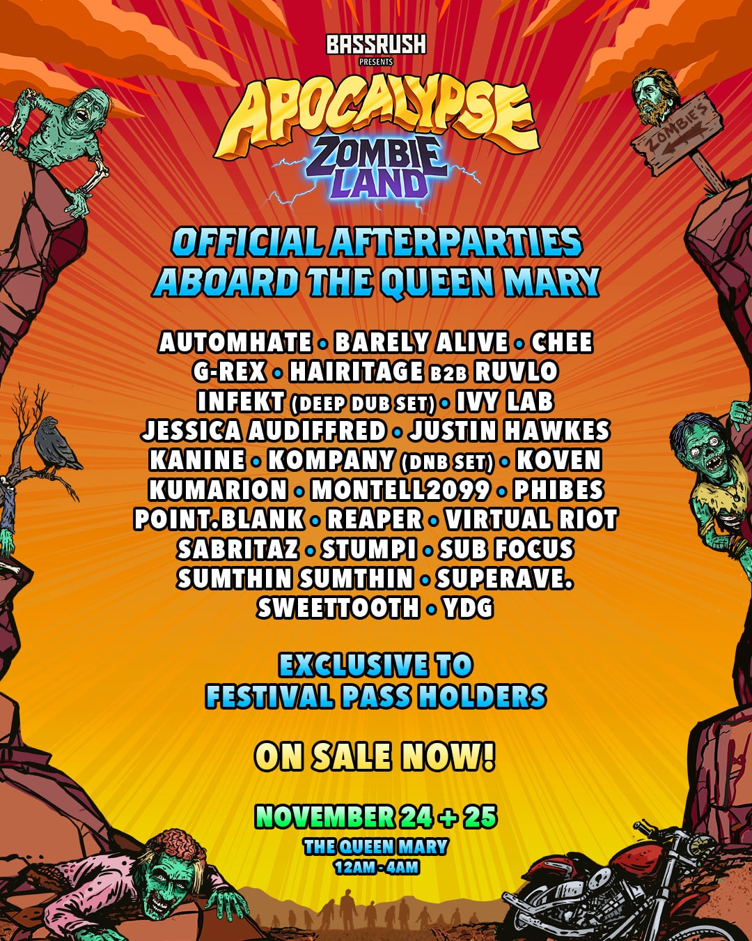 Afterparty Lineup Revealed for Apocalypse Zombieland 2023 EDM Identity