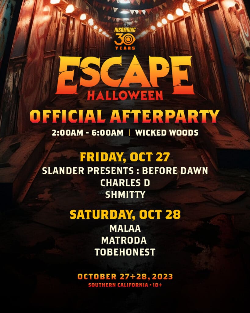 Escape Halloween 2023 Official Afterparty Info