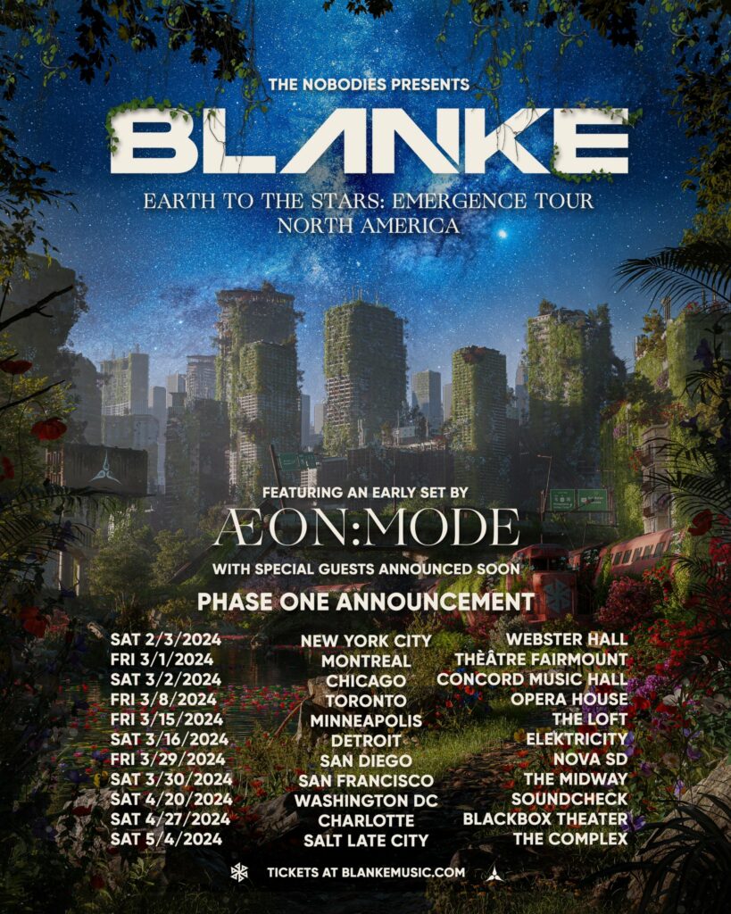 Blanke EARTH TO THE STARS: EMERGENCE TOUR Dates