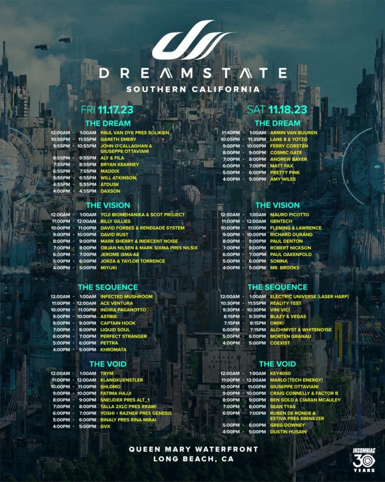 Dreamstate SoCal 2023 Set Times and Essential Info EDM Identity