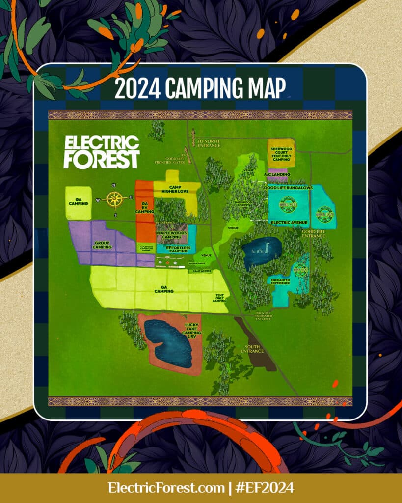 Electric Forest 2024 - Camping Map
