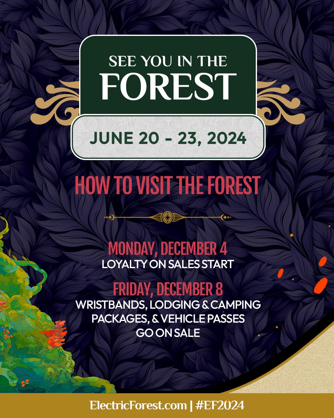 Electric Forest Reveals 2024 Loyalty And General On Sale Info EDM   GAJGX79WsAAIc M 