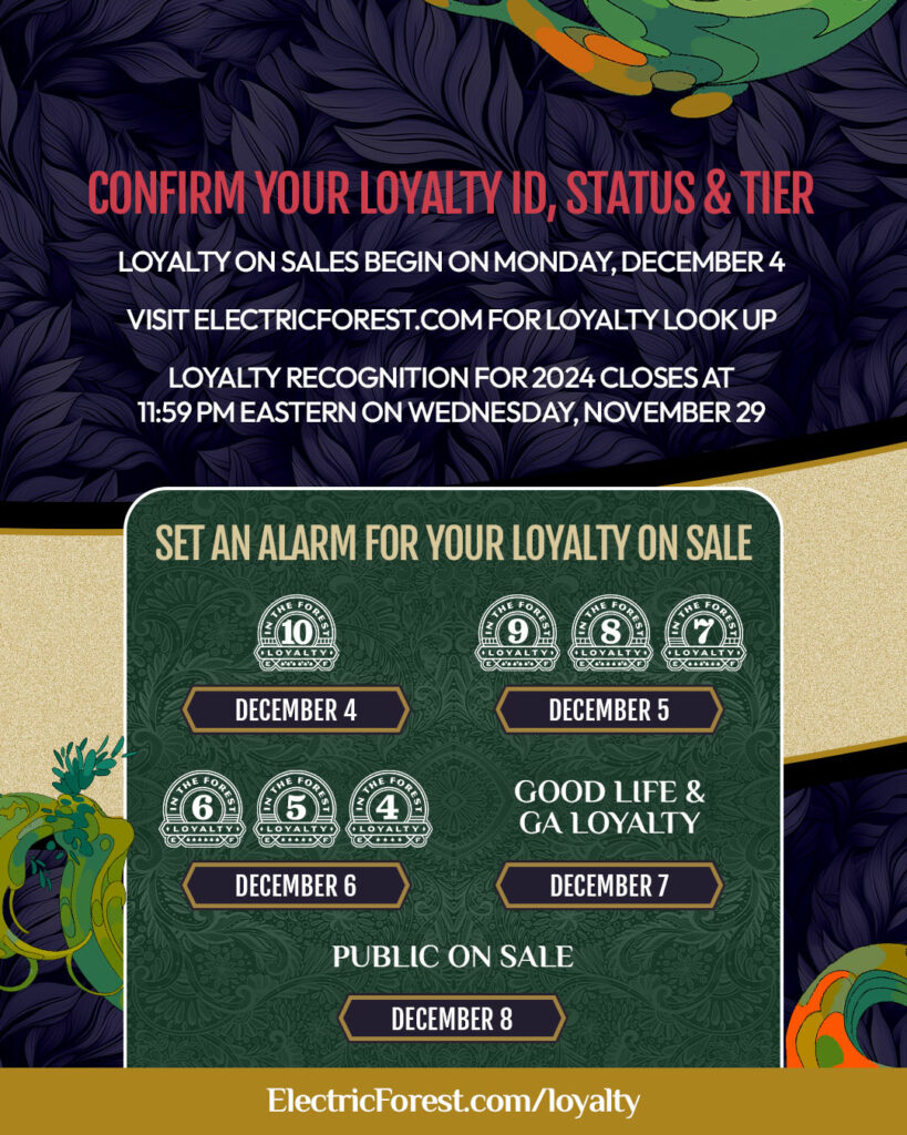 Electric Forest 2024 - Loyalty Benefits