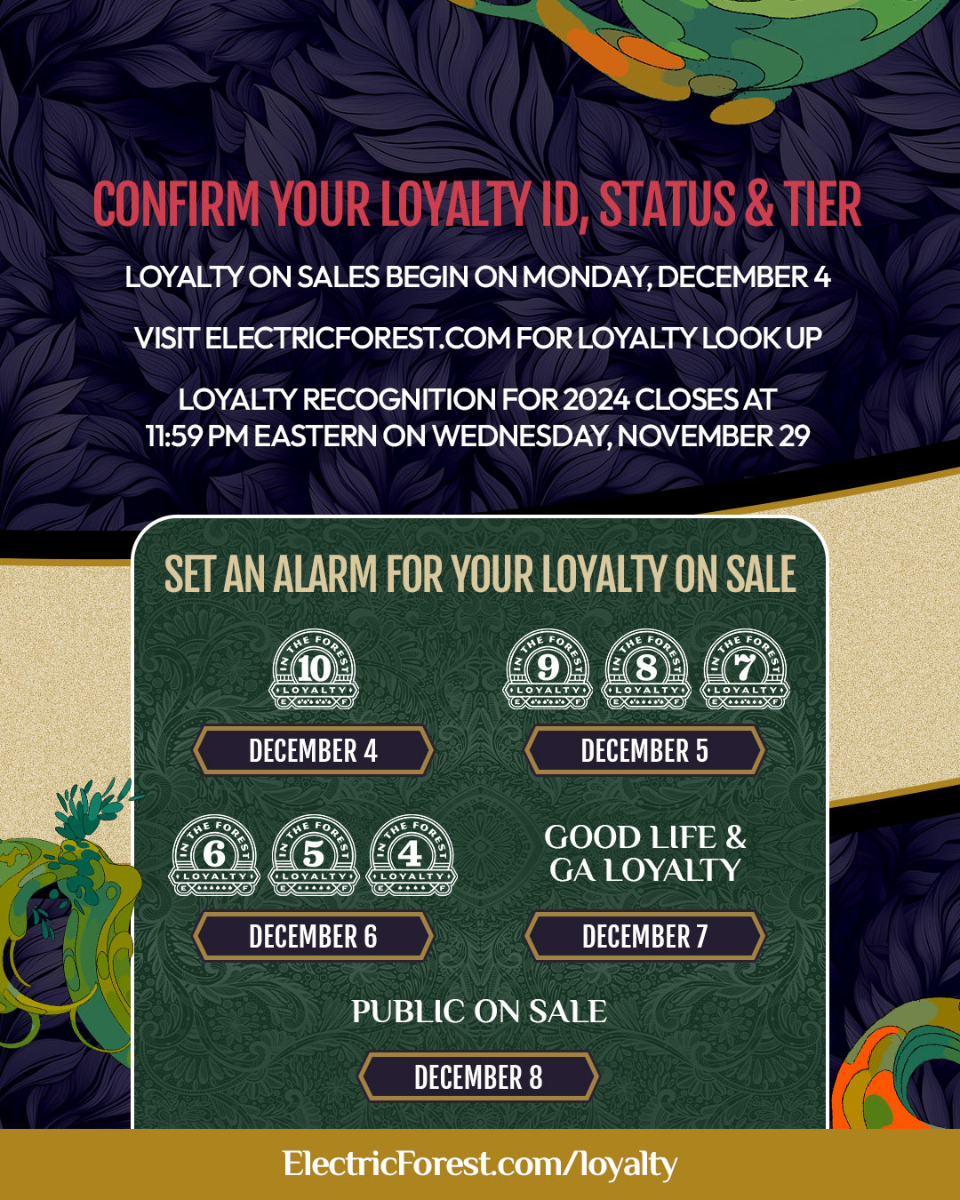 Electric Forest Reveals 2024 Loyalty and General OnSale Info EDM