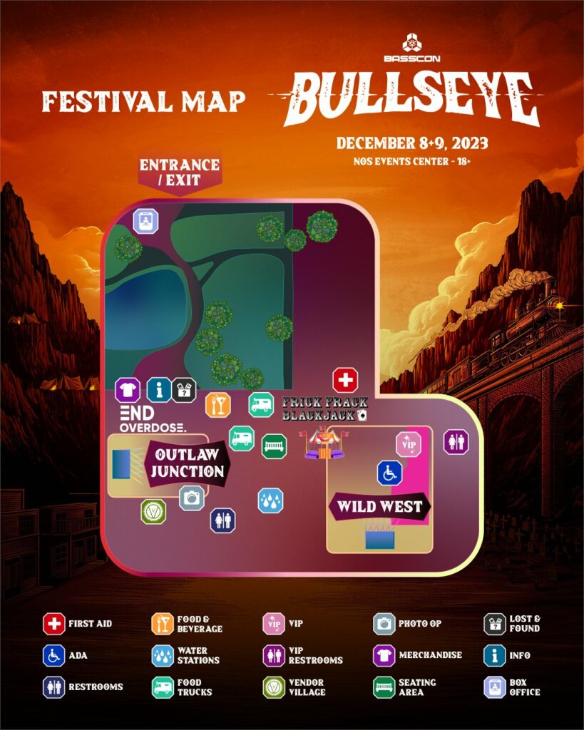 Basscon Bullseye! 2023 Festival Map