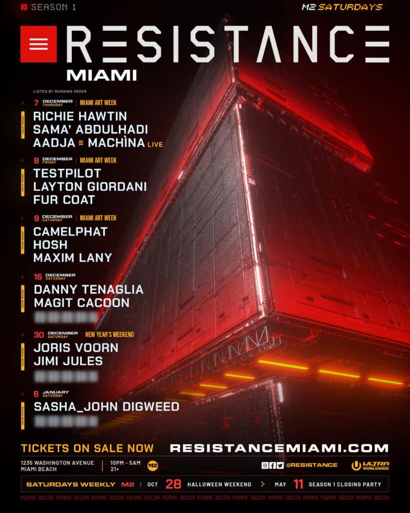 RESISTANCE at M2 Miami Winter 2023 - Lineup