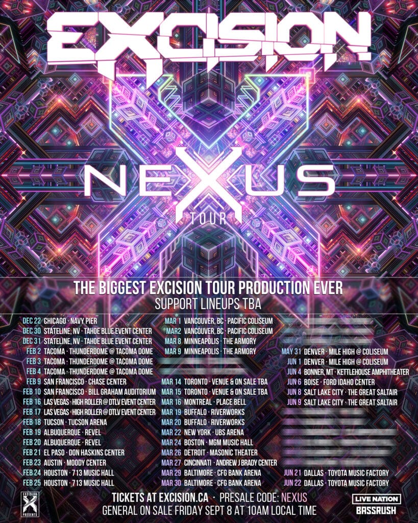 Excision Presents Nexus Tour 2023/2024 - Dates & Venues