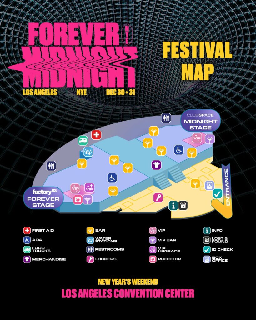 Forever Midnight Los Angeles 2023 Festival Map