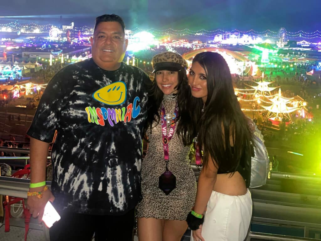 Jacqueline - Favorite Moment 2023 - EDC Las Vegas with her Dad and Sister