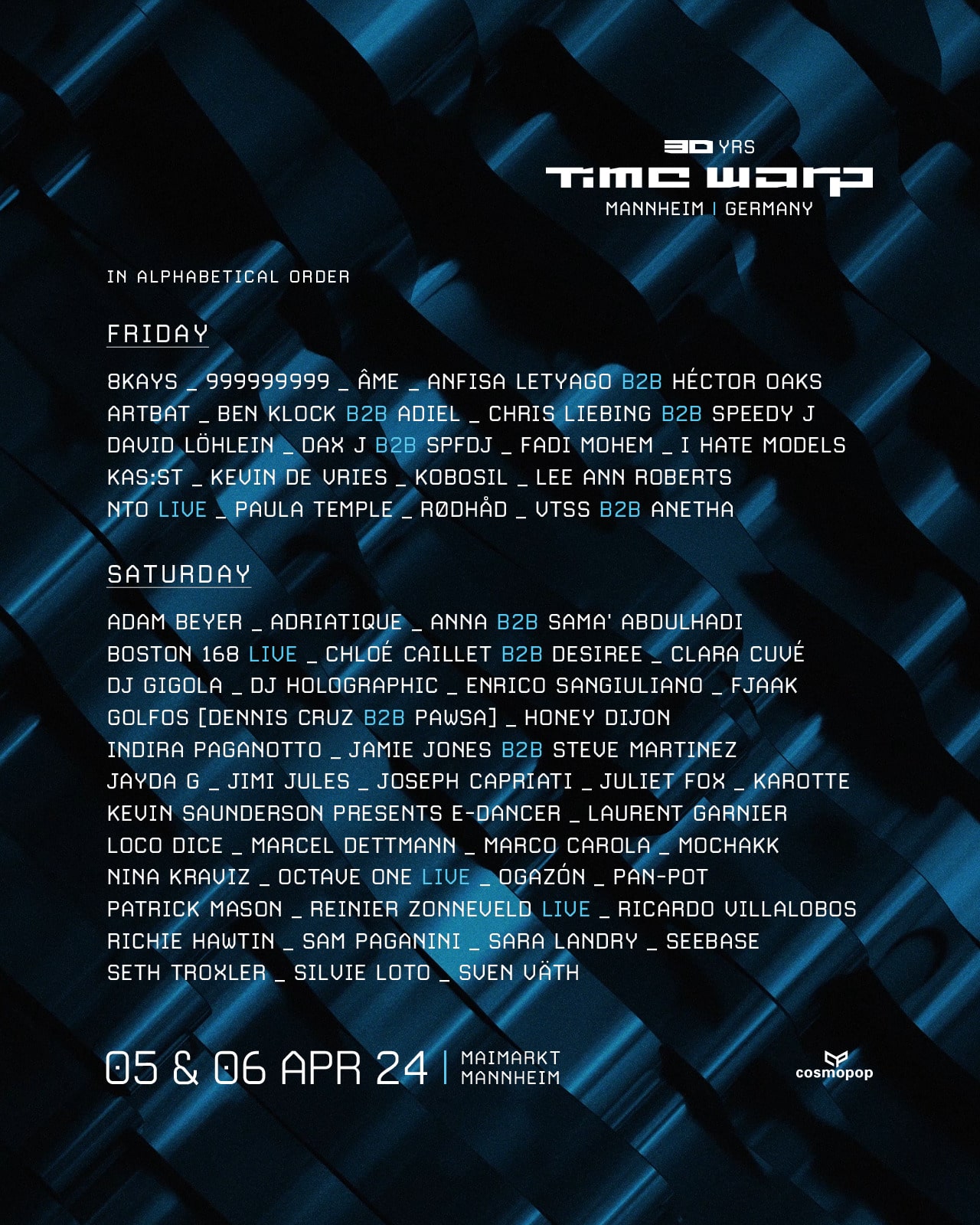 Time Warp Announces Massive Lineup for 30 Year Celebration EDM Identity