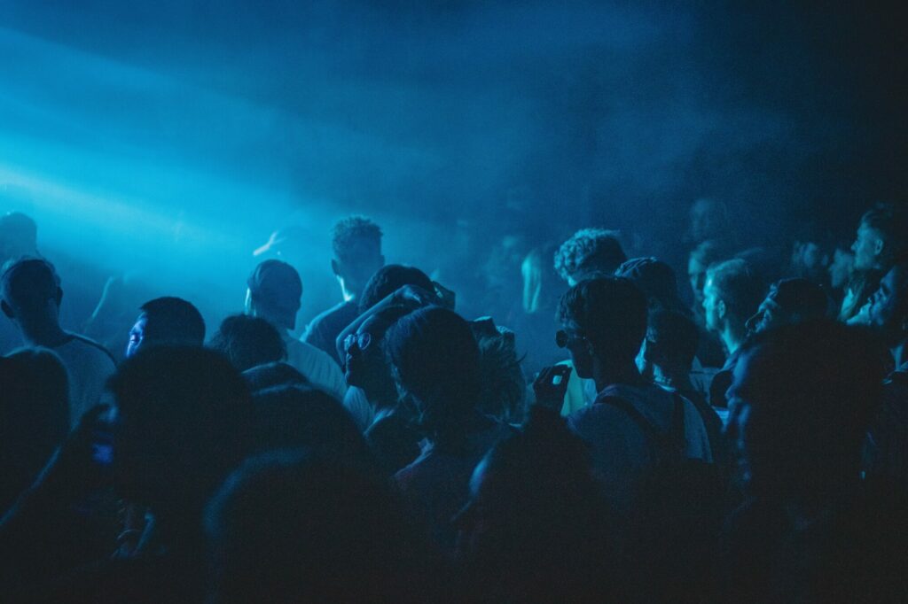 Nightclub crowd