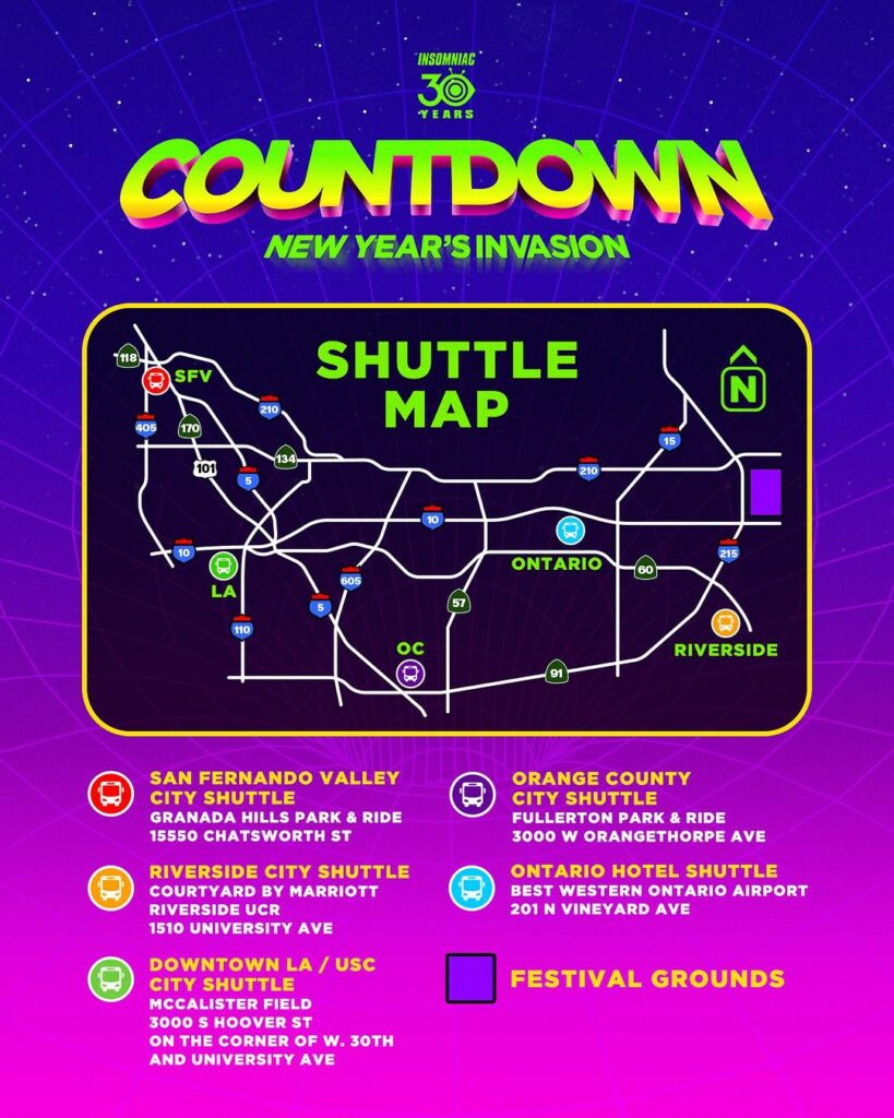 Countdown NYE 2023 Shuttle Map