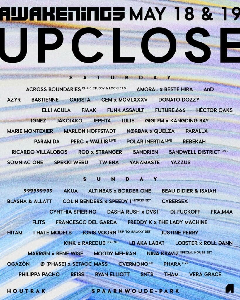 Awakenings Announces 2024 Debut of New Festival, Upclose, Along With