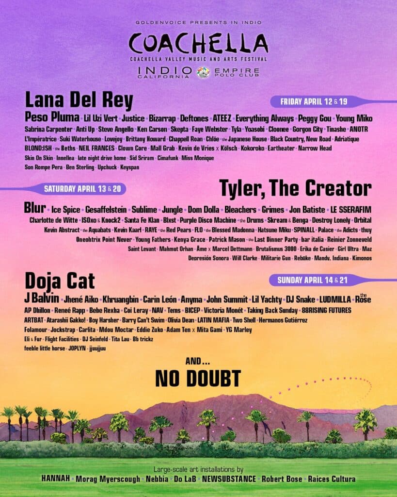 Coachella 2024 - Lineup