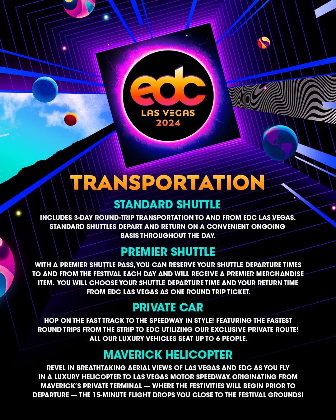 EDC Las Vegas Drops 2024 Shuttle and Transportation Info EDM Identity