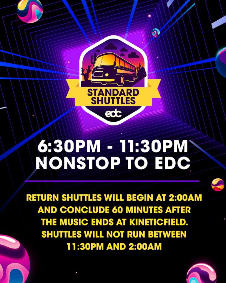 EDC Las Vegas Drops 2024 Shuttle and Transportation Info EDM Identity