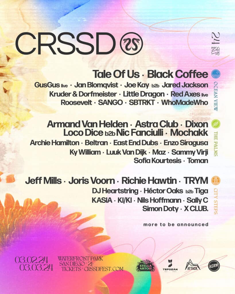 CRSSD Festival Spring 2024 - Initial Lineup