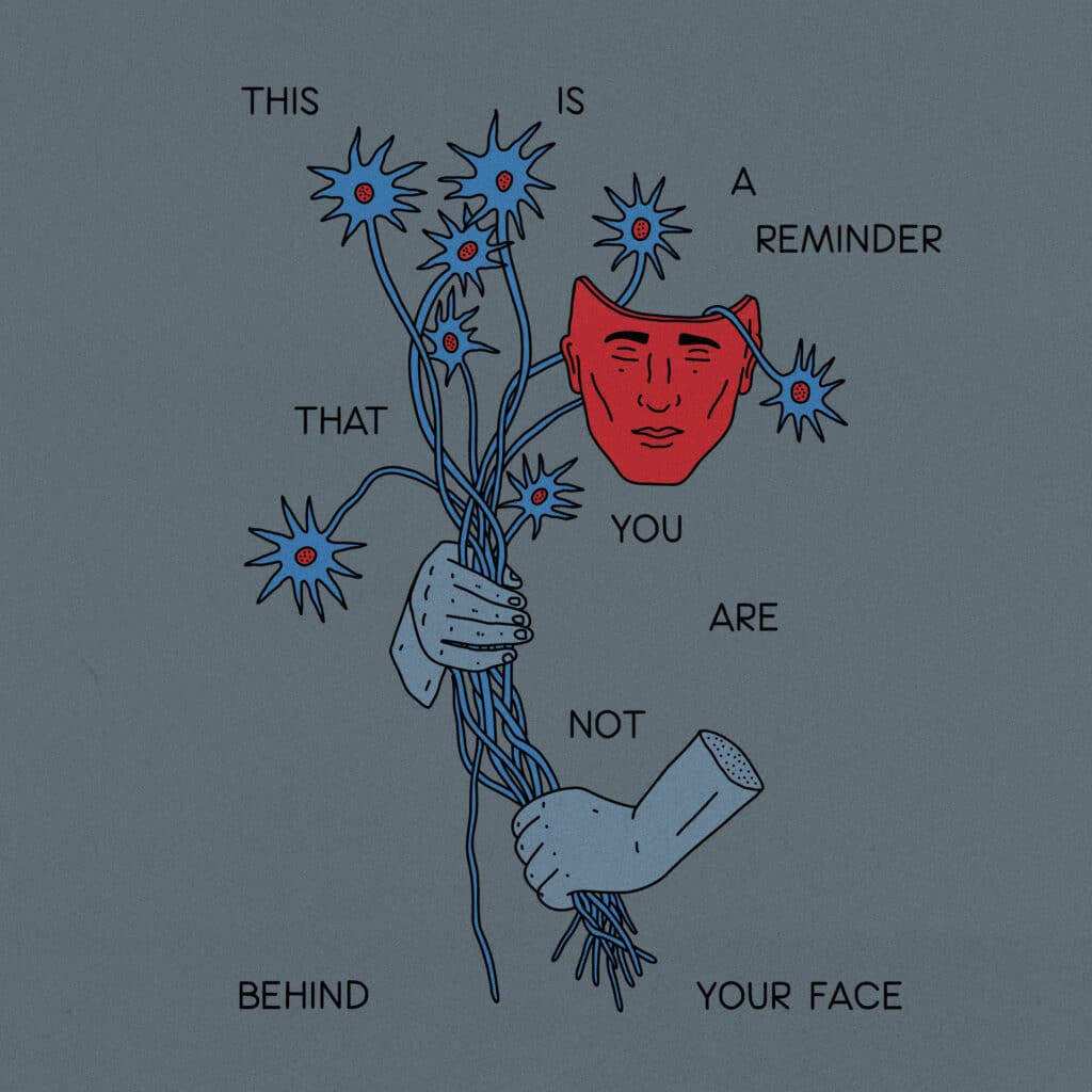 mindchatter This Is A Reminder That You Are Not Behind Your Face' EP artwork