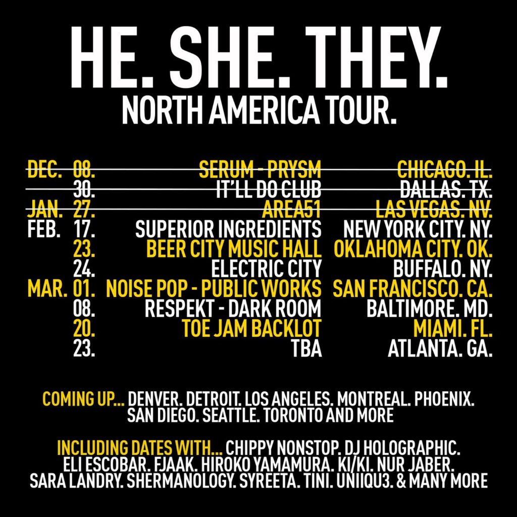 HE.SHE.THEY. North America Tour 2024 - Phase 2 Dates & Venues