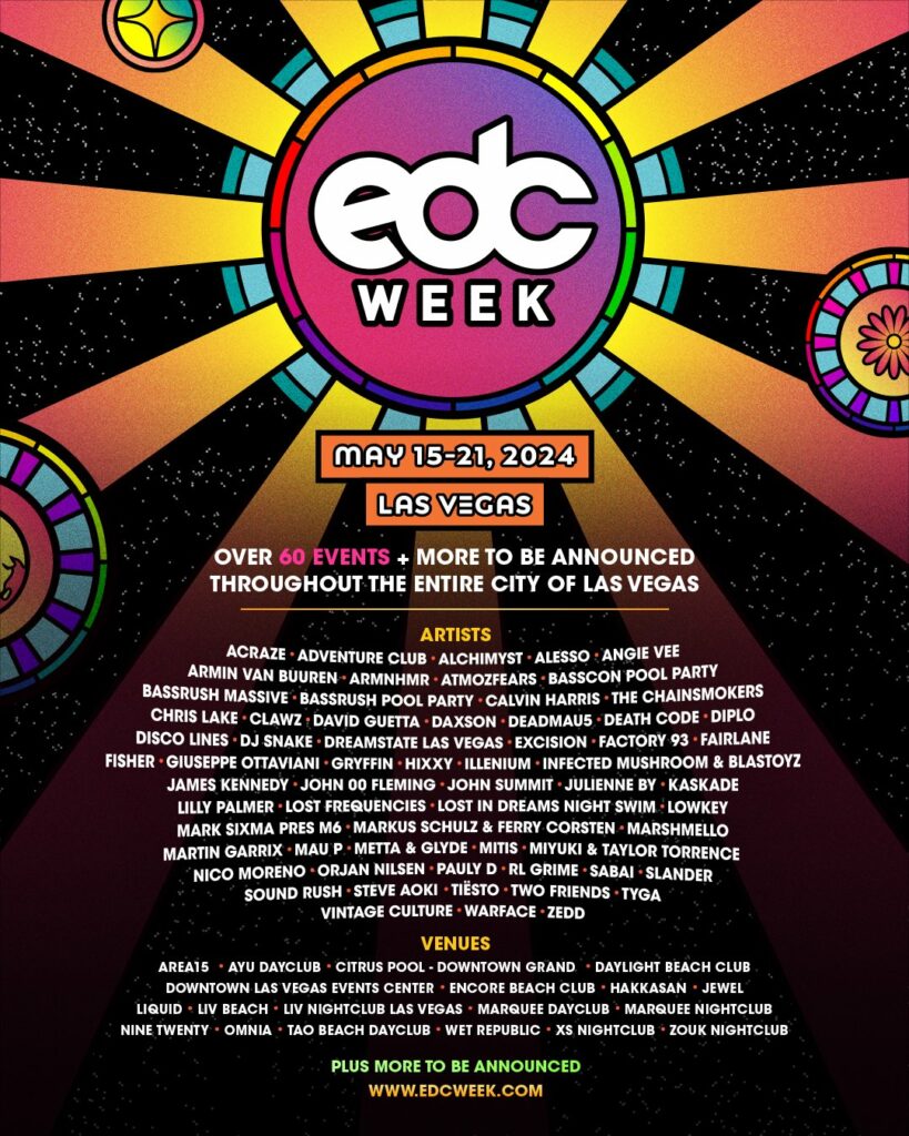 Insomniac Reveals Initial Artists Playing EDC Week 2024 | EDM Identity