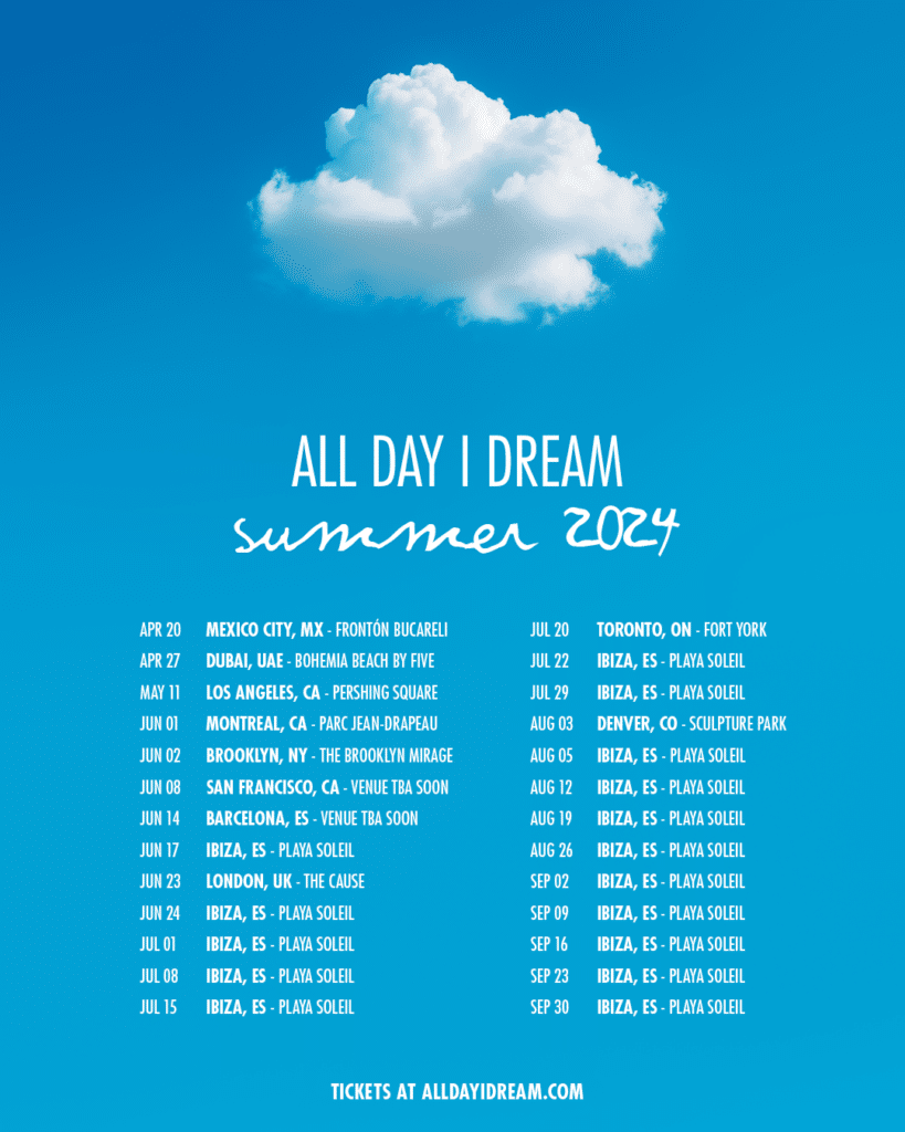 All Day I Dream Summer 2024 (tour dates and locations)