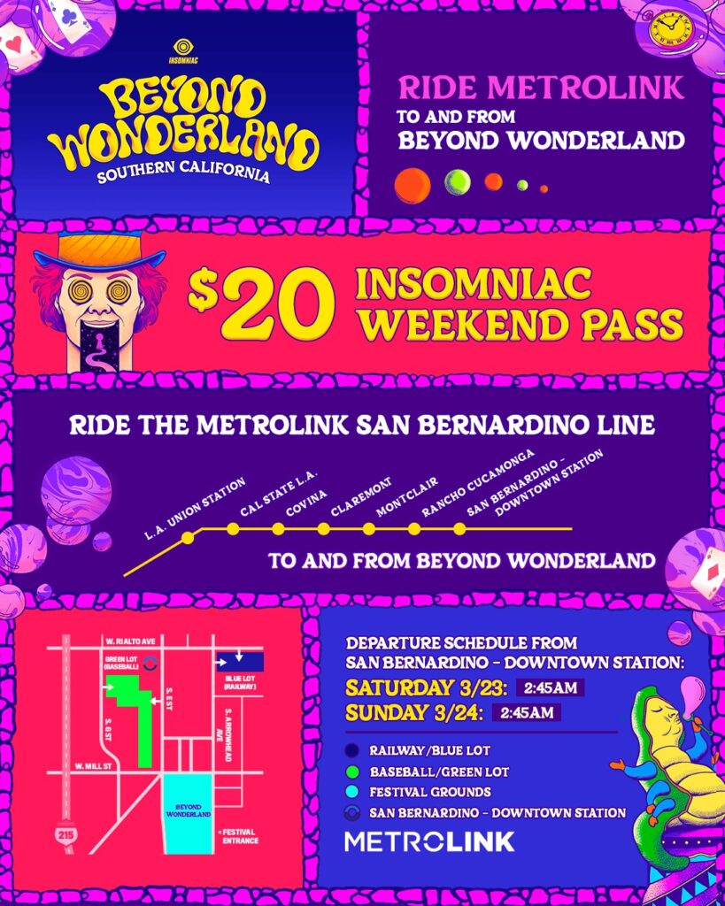 Beyond Wonderland SoCal 2024 Metrolink Info