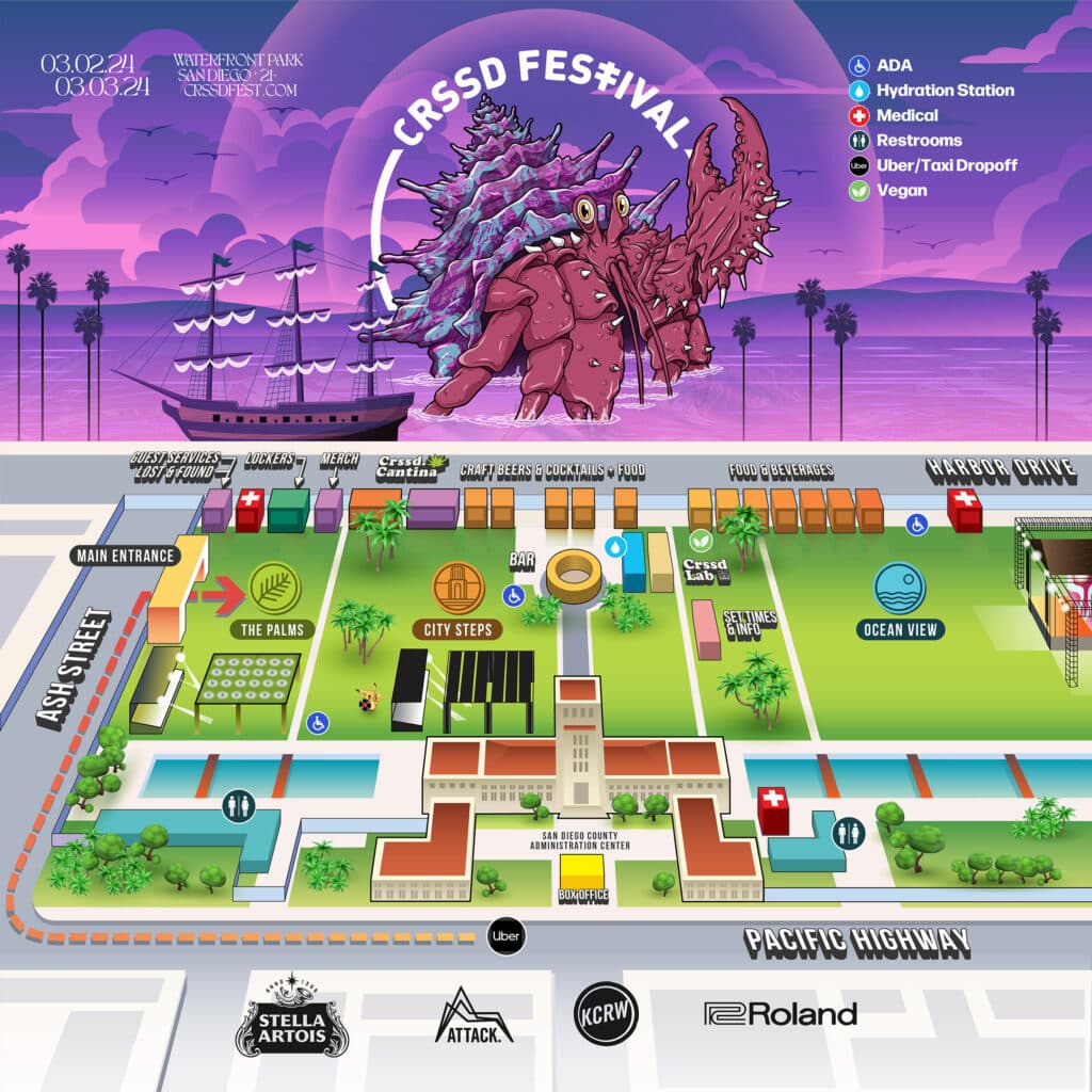 CRSSD Festival Spring 2024 - Festival Map
