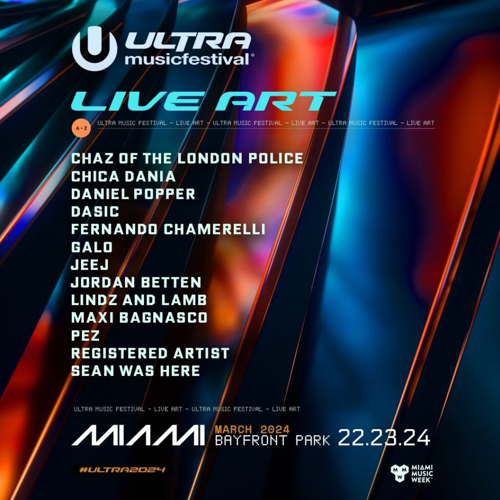 Ultra Music Festival 2024 Live Art Lineup