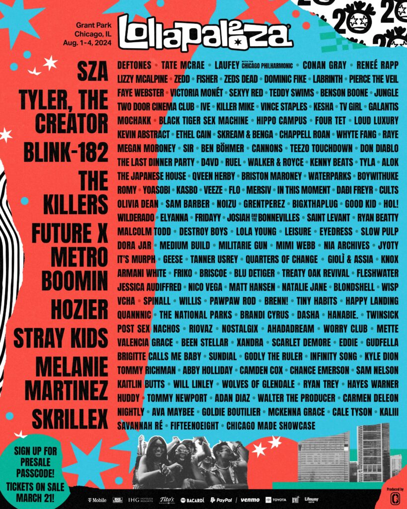 Lollapalooza Drops Off Massive Lineup for 2024 Edition EDM Identity