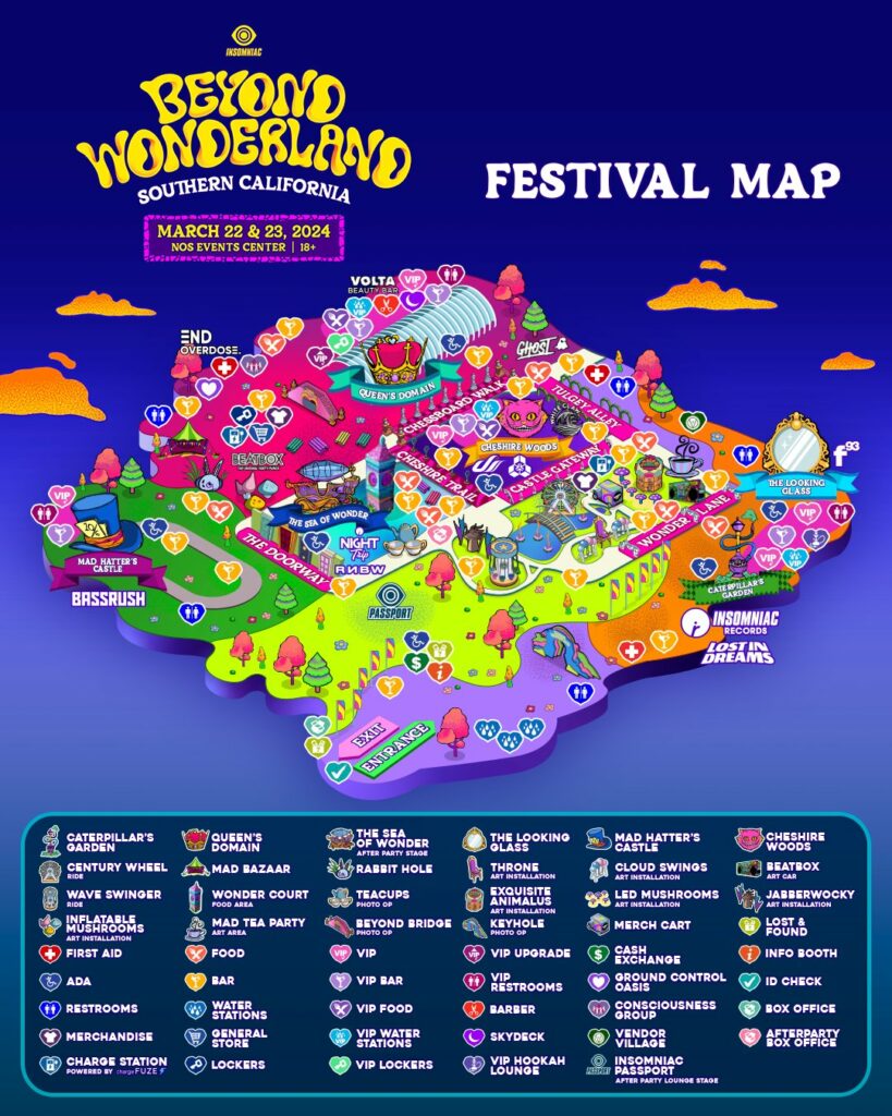 Beyond Wonderland SoCal 2024 Festival Map