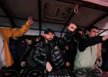 Skrillex, Four Tet, Fred again.. New York City The Lot Radio City Soul Bus 2023